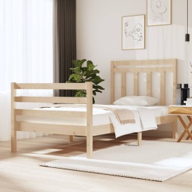 Estructura de cama madera maciza 90x190 cm de , Camas y somieres - Ref: Foro24-3105280, Precio: 88,33 €, Descuento: %