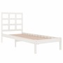 Estructura de cama individual madera maciza blanco 90x190 cm de , Camas y somieres - Ref: Foro24-3105436, Precio: 87,71 €, De...