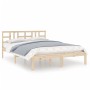 Solid pine wood bed frame 140x190 cm by , Beds and slatted bases - Ref: Foro24-3105385, Price: 108,95 €, Discount: %