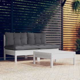 3-piece garden furniture set with anthracite cushions made of pine wood by , Garden sets - Ref: Foro24-3095999, Price: 248,99...