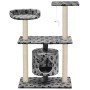 Cat scratching post with sisal post 95 cm gray footprints by vidaXL, Cat furniture - Ref: Foro24-170513, Price: 63,46 €, Disc...