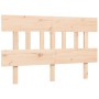 Bed frame with solid wood headboard 140x200 cm by , Beds and slatted bases - Ref: Foro24-3193596, Price: 117,72 €, Discount: %