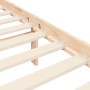 Bed frame with solid wood headboard 140x200 cm by , Beds and slatted bases - Ref: Foro24-3193596, Price: 117,72 €, Discount: %