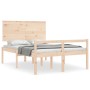 Cama de matrimonio personas mayores con cabecero madera maciza de , Camas y somieres - Ref: Foro24-3195451, Precio: 140,99 €,...