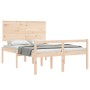 Double bed for seniors with solid wood headboard by , Beds and slatted bases - Ref: Foro24-3195451, Price: 140,89 €, Discount: %