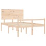 Cama de matrimonio personas mayores con cabecero madera maciza de , Camas y somieres - Ref: Foro24-3195451, Precio: 140,99 €,...