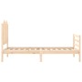 Bed frame with solid wood headboard by , Beds and slatted bases - Ref: Foro24-3194146, Price: 95,99 €, Discount: %