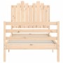 Bed frame with solid wood headboard by , Beds and slatted bases - Ref: Foro24-3194146, Price: 95,99 €, Discount: %