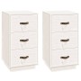 Bedside tables 2 pcs solid white pine wood 40x40x75 cm by vidaXL, Nightstands - Ref: Foro24-818338, Price: 130,99 €, Discount: %