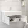 Mueble con lavabo madera de ingeniería blanco brillante de , Tocadores de baño - Ref: Foro24-3070844, Precio: 226,35 €, Descu...