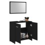 Badmöbel-Set 3-tlg. Holzwerkstoff schwarz von , Badezimmermöbel - Ref: Foro24-3056917, Preis: 153,88 €, Rabatt: %