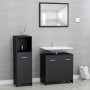 3-piece bathroom furniture set made of black engineered wood by , Bathroom furniture - Ref: Foro24-3056908, Price: 127,30 €, ...