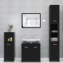 3-piece bathroom furniture set made of black engineered wood by , Bathroom furniture - Ref: Foro24-3056908, Price: 127,30 €, ...