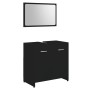 Juego muebles de baño 3 pzas madera de ingeniería negro de , Muebles de baño - Ref: Foro24-3056908, Precio: 121,36 €, Descuen...