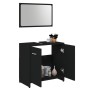 Badmöbel-Set 3-tlg. Holzwerkstoff schwarz von , Badezimmermöbel - Ref: Foro24-3056908, Preis: 127,30 €, Rabatt: %