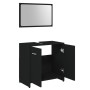 3-piece bathroom furniture set made of black engineered wood by , Bathroom furniture - Ref: Foro24-3056908, Price: 127,30 €, ...