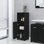 3-piece bathroom furniture set made of black engineered wood by , Bathroom furniture - Ref: Foro24-3056908, Price: 127,30 €, ...