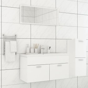 Engineered wood white bathroom furniture set by , Bathroom furniture - Ref: Foro24-3071198, Price: 288,99 €, Discount: %