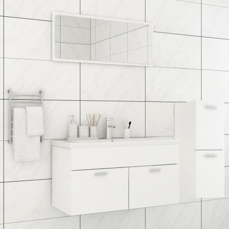 Engineered wood white bathroom furniture set by , Bathroom furniture - Ref: Foro24-3071198, Price: 288,52 €, Discount: %