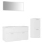 Engineered wood white bathroom furniture set by , Bathroom furniture - Ref: Foro24-3071198, Price: 288,52 €, Discount: %