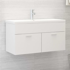 Mueble con lavabo madera de ingeniería blanco de , Tocadores de baño - Ref: Foro24-3071288, Precio: 276,64 €, Descuento: %