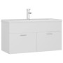 Mueble con lavabo madera de ingeniería blanco de , Tocadores de baño - Ref: Foro24-3071288, Precio: 277,33 €, Descuento: %