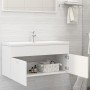 Mueble con lavabo madera de ingeniería blanco de , Tocadores de baño - Ref: Foro24-3071297, Precio: 289,44 €, Descuento: %