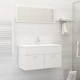 Engineered wood white bathroom furniture set by , Bathroom furniture - Ref: Foro24-3071333, Price: 307,35 €, Discount: %