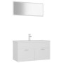 Engineered wood white bathroom furniture set by , Bathroom furniture - Ref: Foro24-3071333, Price: 308,70 €, Discount: %