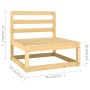 Garden furniture 8 pieces and solid pine wood cushions by , Garden sets - Ref: Foro24-3083808, Price: 739,48 €, Discount: %