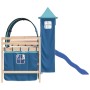 Cama alta para niños con torre madera pino azul 90x190 cm de , Camas y somieres - Ref: Foro24-3207109, Precio: 264,99 €, Desc...