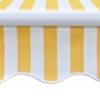 Motorized folding awning 400 cm yellow and white by vidaXL, Awnings - Ref: Foro24-275559, Price: 508,36 €, Discount: %