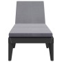 Tumbona con cojín PP gris antracita 186x60x29 cm de , Tumbonas - Ref: Foro24-364223, Precio: 133,54 €, Descuento: %