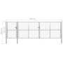 Silbernes Gartentor aus Stahl 500x150 cm von vidaXL, Gartentore - Ref: Foro24-144355, Preis: 871,21 €, Rabatt: %