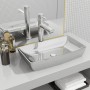 Lavabo 71x38x13,5 cm cerámica plateado de vidaXL, Lavabos - Ref: Foro24-143479, Precio: 114,42 €, Descuento: %