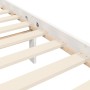 Double bed frame with white solid wood headboard by , Beds and slatted bases - Ref: Foro24-3193377, Price: 169,52 €, Discount: %