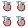 Swivel wheels with double brakes 4 units 100 mm by vidaXL, Material handling - Ref: Foro24-143472, Price: 29,98 €, Discount: %