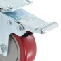 Swivel wheels with double brakes 4 units 100 mm by vidaXL, Material handling - Ref: Foro24-143472, Price: 29,98 €, Discount: %