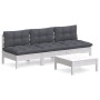 4-piece garden furniture with anthracite pine wood cushions by , Garden sets - Ref: Foro24-3096083, Price: 328,48 €, Discount: %