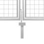 Silver steel garden gate 500x100 cm by vidaXL, garden gates - Ref: Foro24-144353, Price: 484,17 €, Discount: %