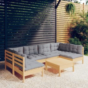 Garden furniture set 7 pieces and cushions solid pine wood by , Garden sets - Ref: Foro24-3097156, Price: 540,27 €, Discount: %