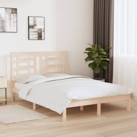 Solid pine wood bed frame 140x190 cm by , Beds and slatted bases - Ref: Foro24-3104328, Price: 110,99 €, Discount: %