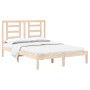 Solid pine wood bed frame 140x190 cm by , Beds and slatted bases - Ref: Foro24-3104328, Price: 109,13 €, Discount: %