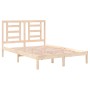 Solid pine wood bed frame 140x190 cm by , Beds and slatted bases - Ref: Foro24-3104328, Price: 109,13 €, Discount: %