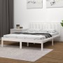 Estructura de cama madera maciza pino blanco 120x190 cm de , Camas y somieres - Ref: Foro24-3105042, Precio: 121,29 €, Descue...