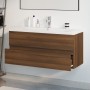 Mueble de baño con lavabo madera contrachapada marrón roble de , Tocadores de baño - Ref: Foro24-3152890, Precio: 340,03 €, D...