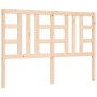 Bed frame with solid wood headboard 140x200 cm by , Beds and slatted bases - Ref: Foro24-3191971, Price: 119,55 €, Discount: %