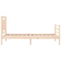 Bed frame with solid wood headboard by , Beds and slatted bases - Ref: Foro24-3194016, Price: 93,67 €, Discount: %