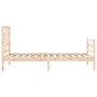 Bed frame with solid wood headboard by , Beds and slatted bases - Ref: Foro24-3194926, Price: 85,99 €, Discount: %