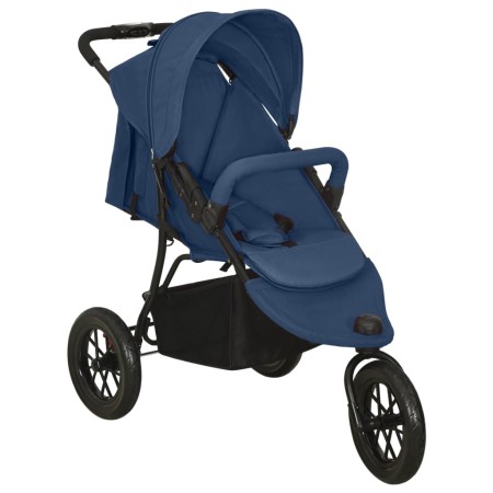 Carrito de bebé de acero azul marino de vidaXL, Cochecitos de bebé - Ref: Foro24-10262, Precio: 189,30 €, Descuento: %